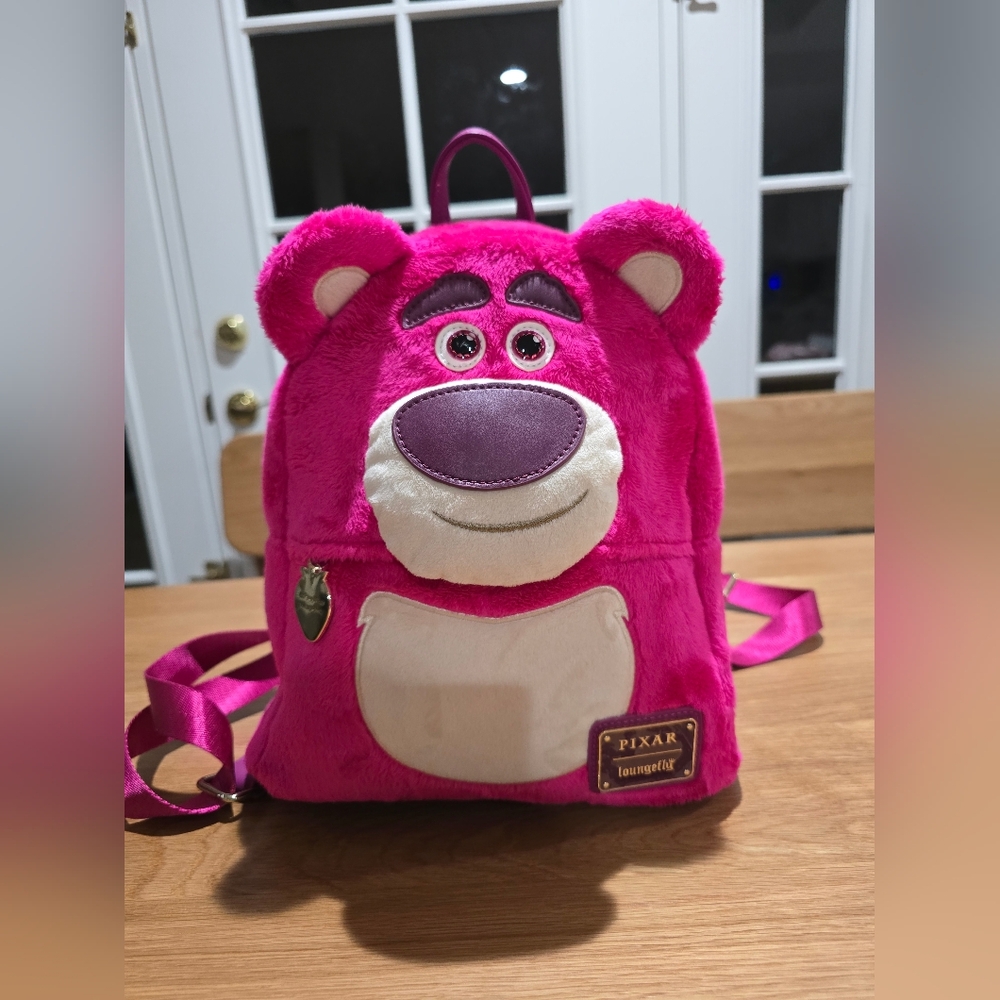 Pixar Lotso Loungefly Pink Bear Backpack
